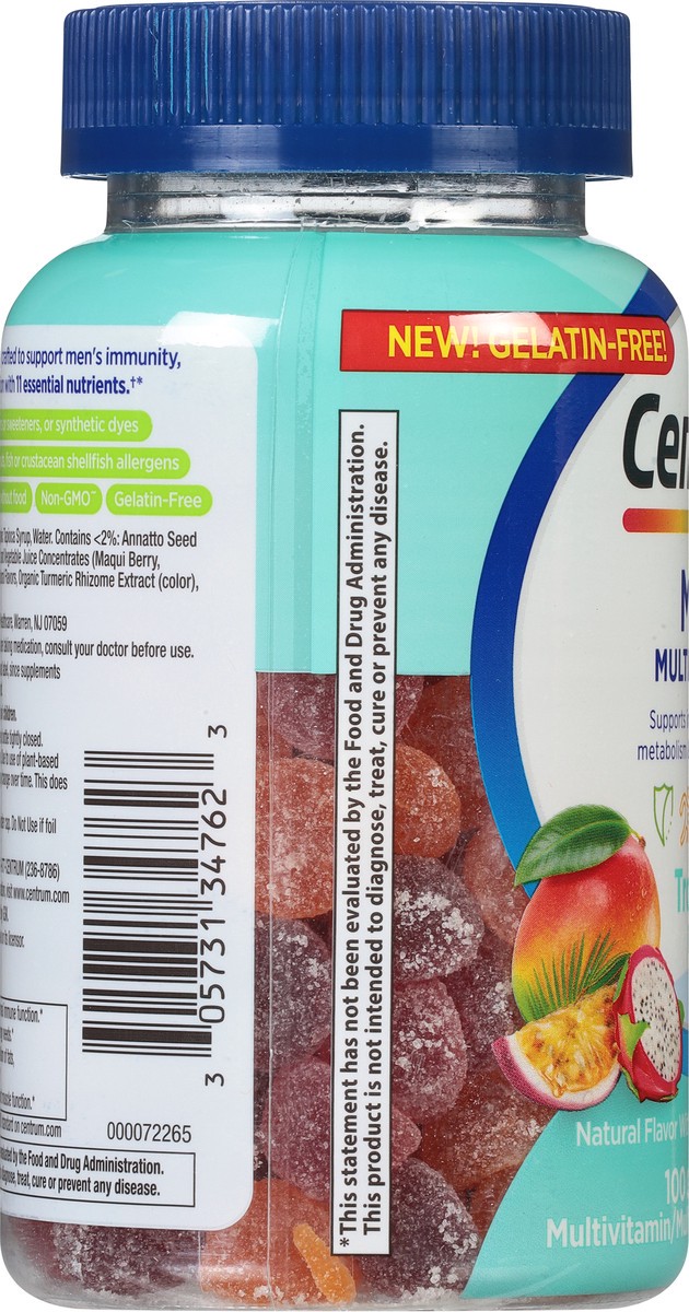 slide 2 of 9, Centrum Men MultiGummies Tropical Fruit, 100 ct