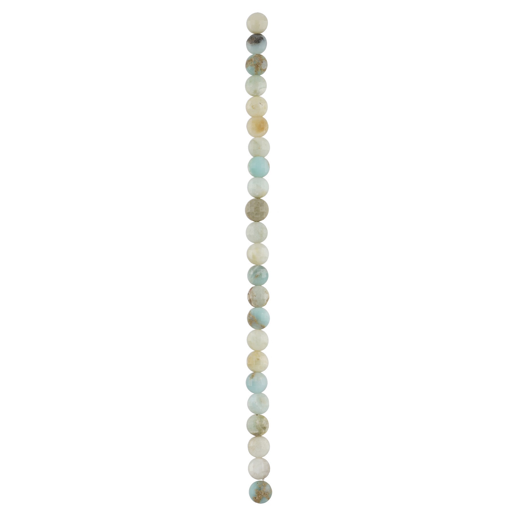 slide 2 of 3, Faceted Amazonite Coin Beads, 8mm By Bead Landing, 8mm