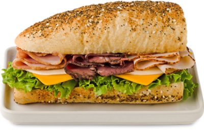 slide 1 of 1, Rm Sandwich Trio Ham Roast Beef & Turkey Ss Cold, 1 ct