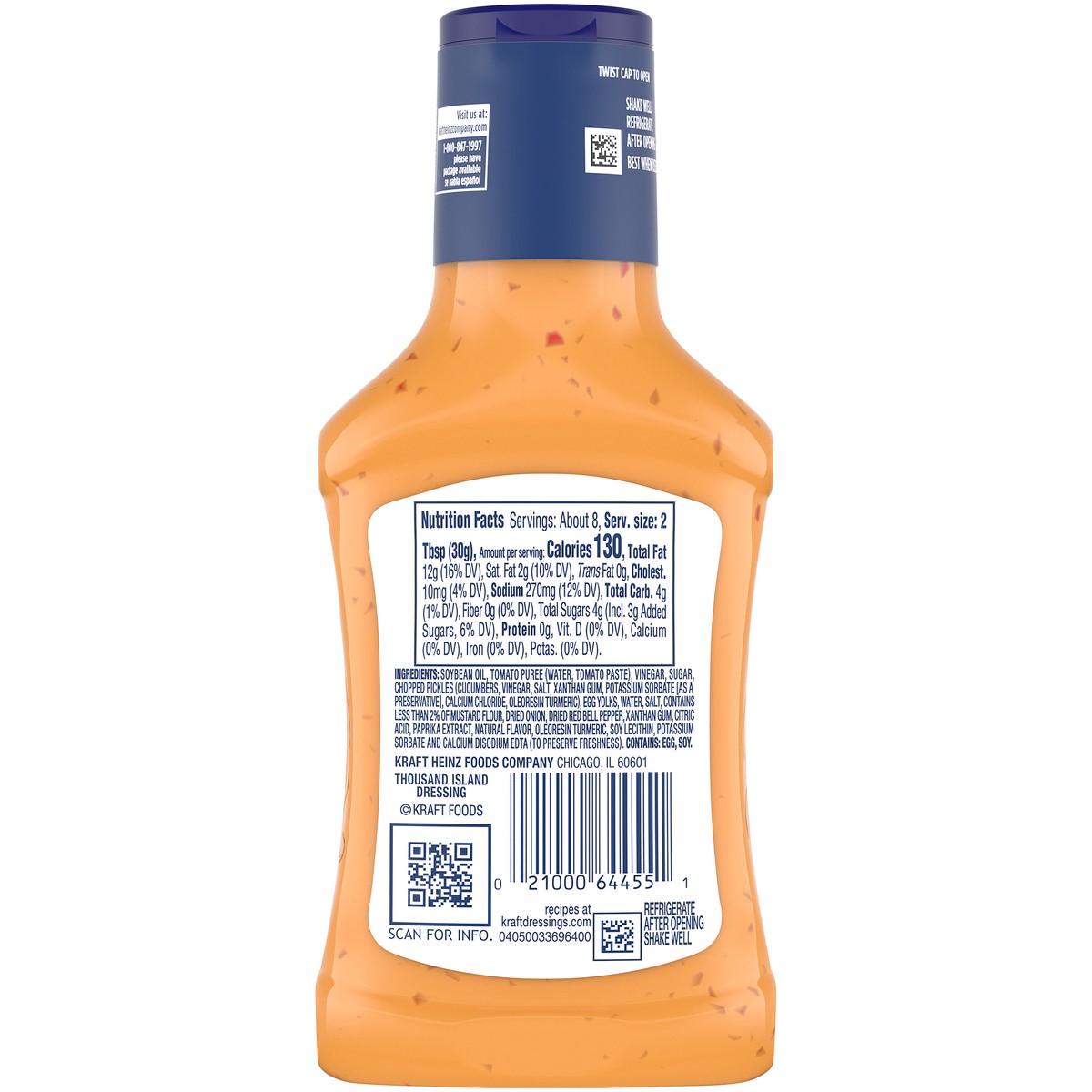 slide 2 of 9, Kraft Thousand Island Salad Dressing, 8 fl oz Bottle, 8 fl oz