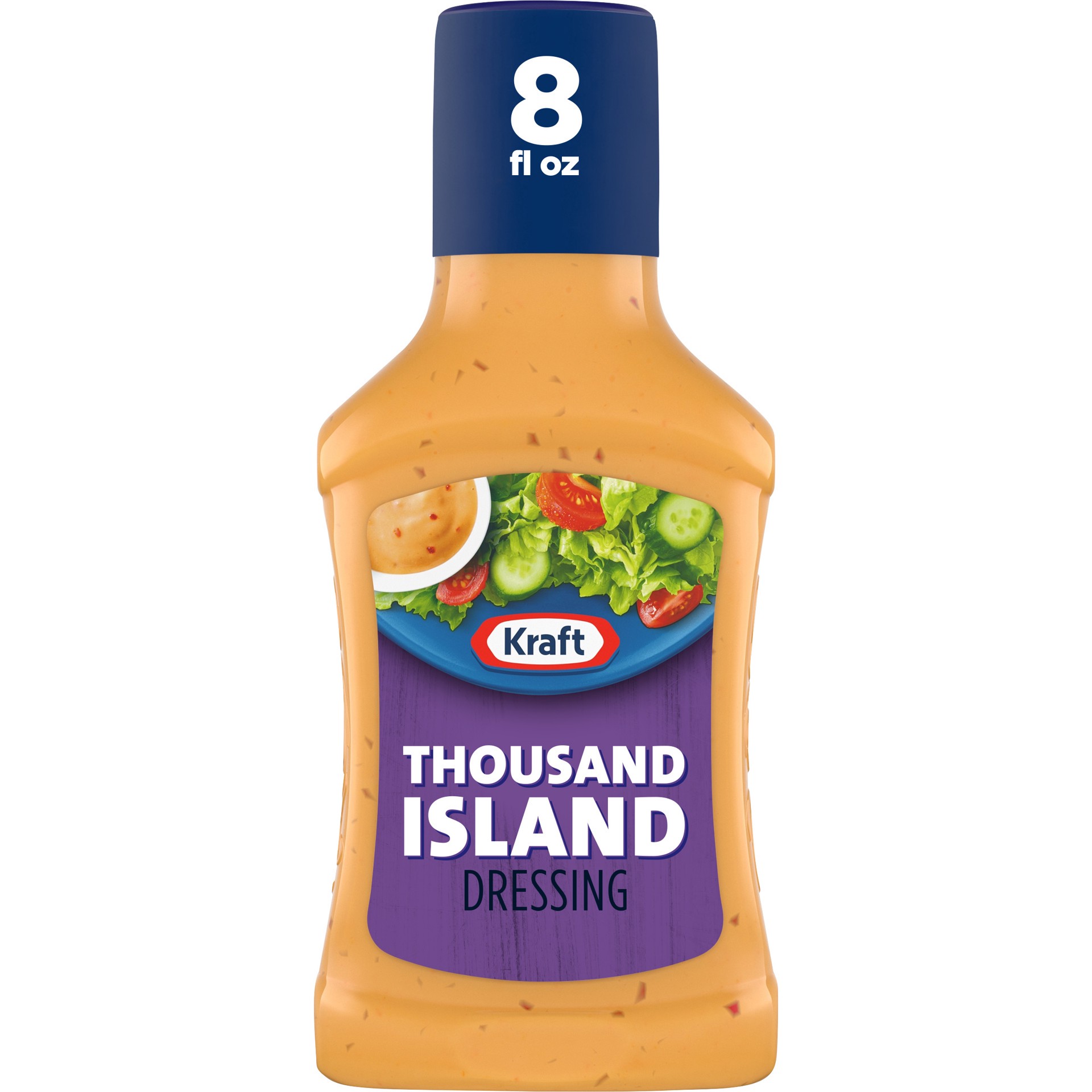 slide 1 of 9, Kraft Thousand Island Salad Dressing, 8 fl oz Bottle, 8 fl oz