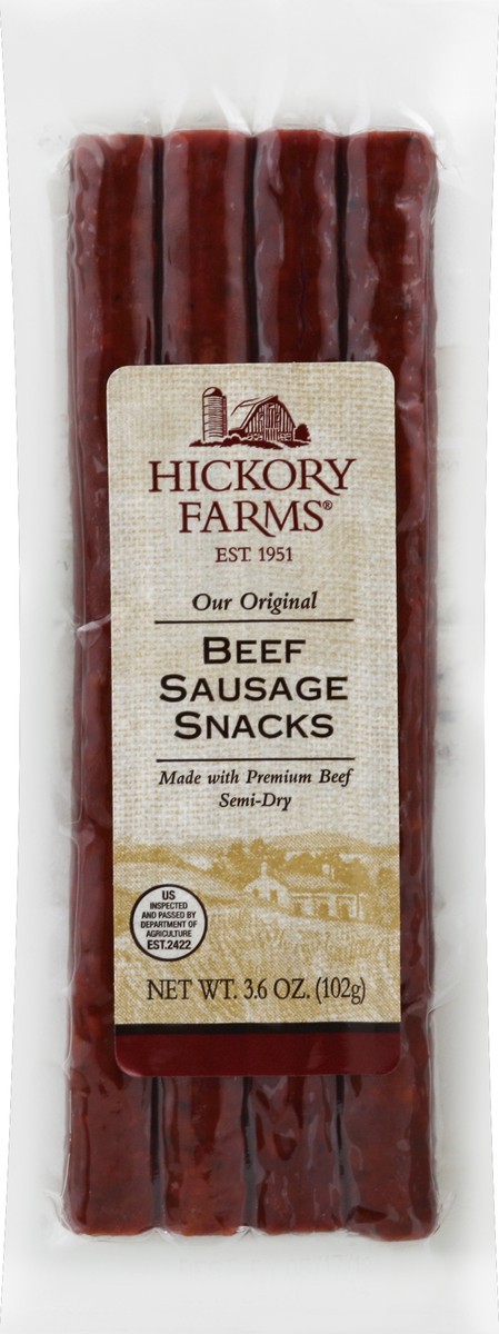 slide 4 of 5, Hickory Farms Sausage Snacks Orig Beef - 3.6 Oz, 3.6 oz