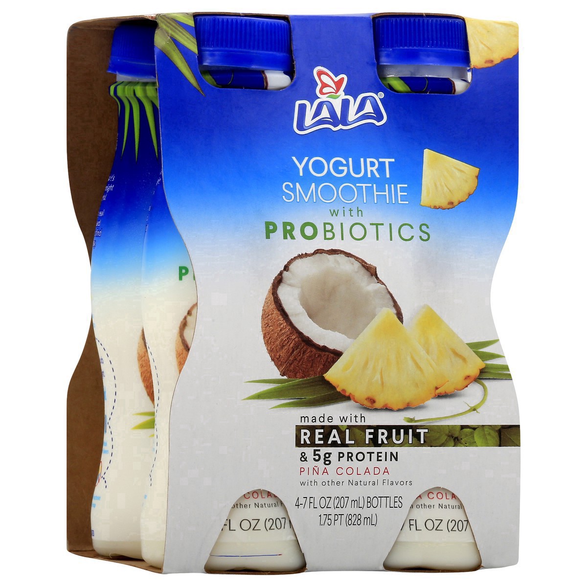 slide 17 of 36, LALA Pina Colada Flavored Probiotic Yogurt Smoothies, 4 ct; 7 fl oz