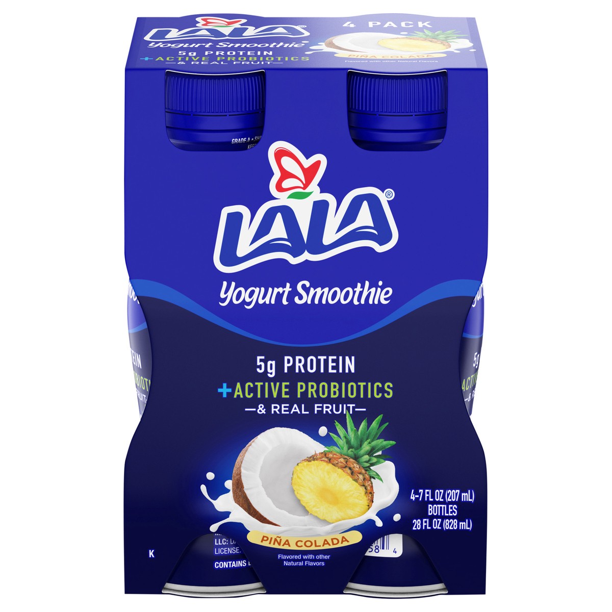 slide 1 of 36, LALA Pina Colada Probiotic Yogurt Smoothie 4 pack, 4 ct