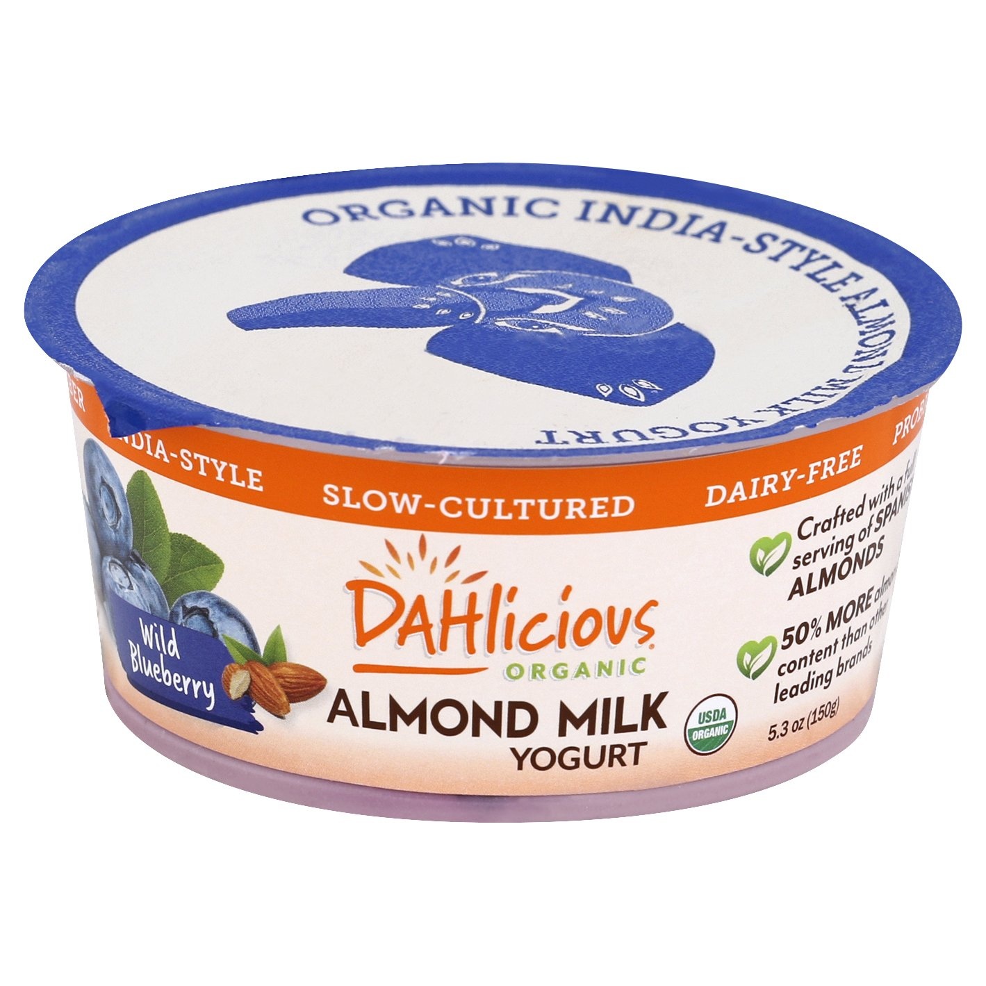 slide 1 of 1, Dahlicious Blueberry Almond Milk Yogurt, 5.3 oz
