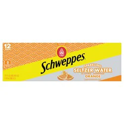 Schweppes Orange Seltzer Water- 144 fl oz