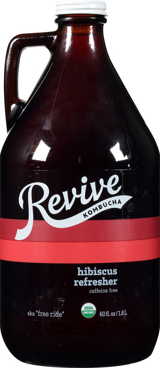 slide 7 of 8, Revive Kombucha Free Ride Kombucha Hibiscus, 60 oz