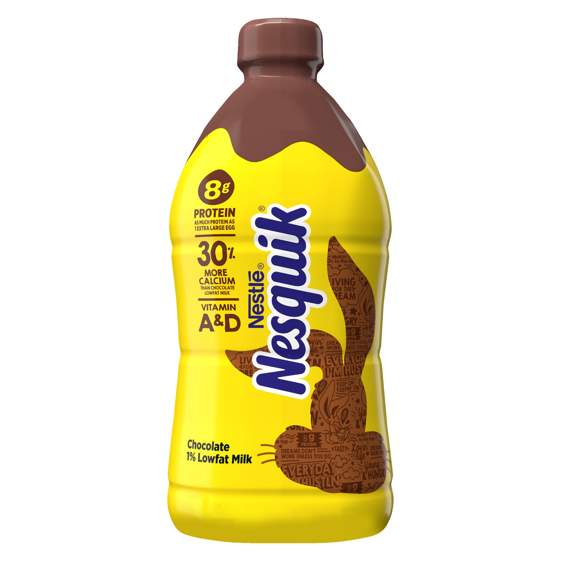 slide 9 of 9, Nesquik Lowfat Chocolate Milk, 56 oz