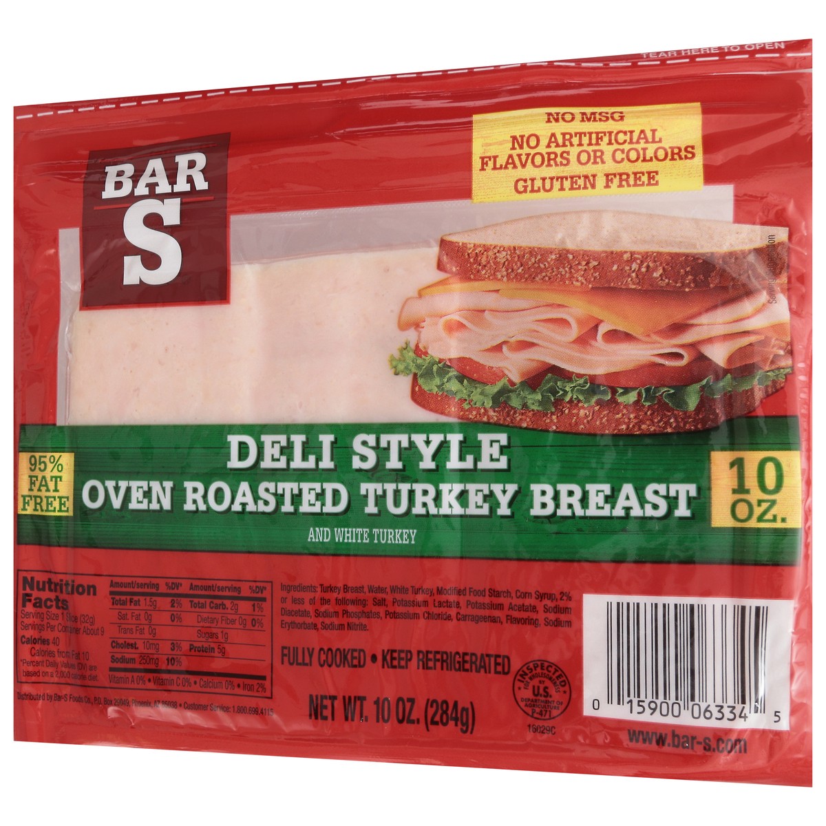 slide 3 of 11, Bar-S Oven Roasted Deli Style Turkey Breast 10 oz, 10 oz