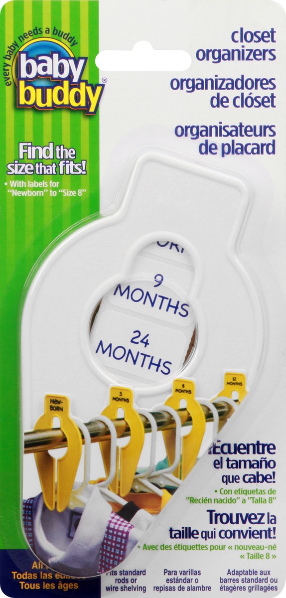 slide 1 of 11, Baby Buddy Closet Organizers 1 ea, 1 ct