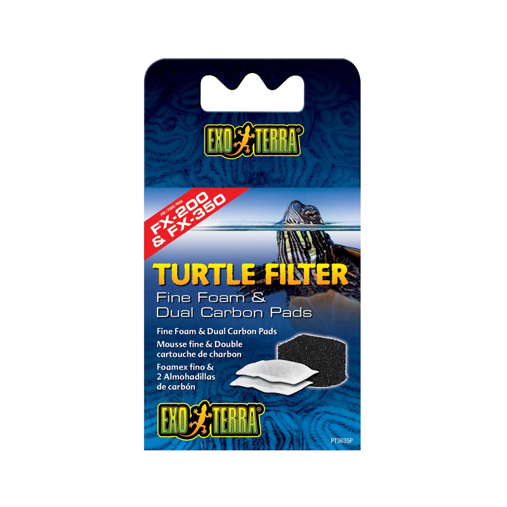 slide 1 of 1, Exo-Terra Turtle Filter Foam & Carbon Pads, 1 ct