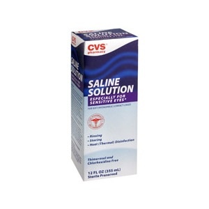 slide 1 of 1, CVS Pharmacy Saline Solution Sensitive Eyes, 12 fl oz