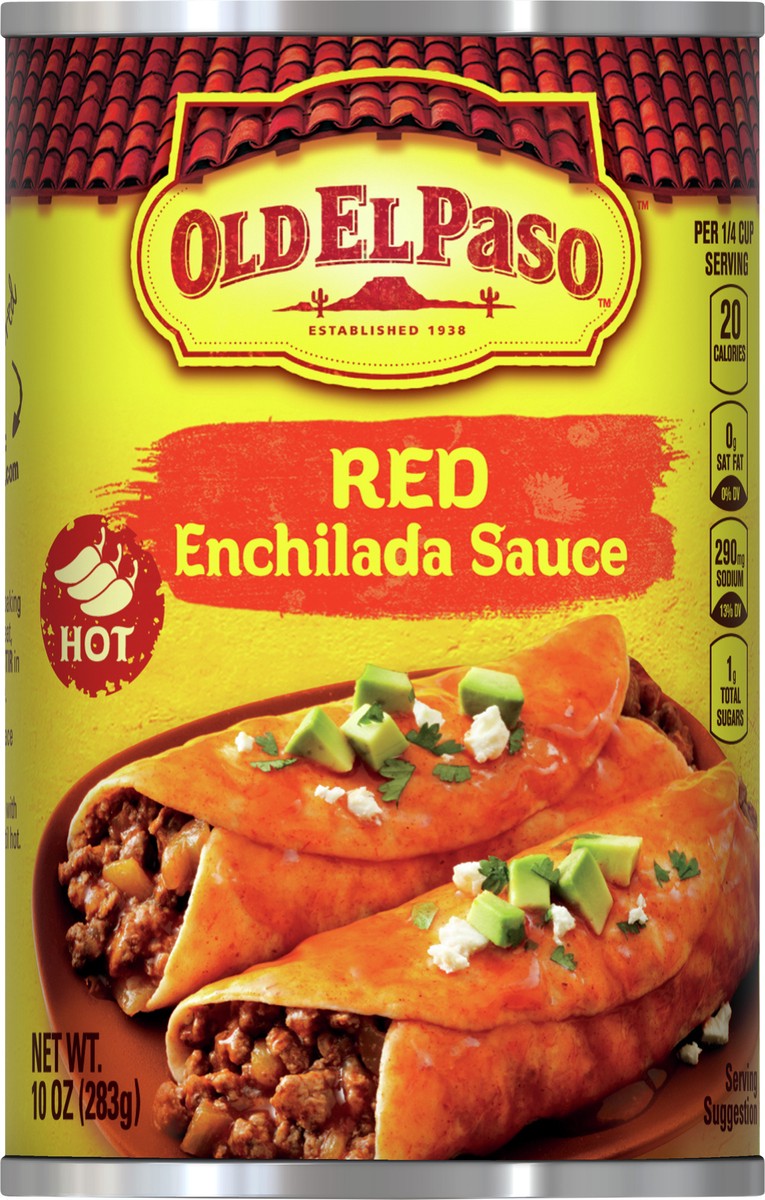 slide 2 of 8, Old El Paso Hot Red Enchilada Sauce, 10 oz., 10 oz