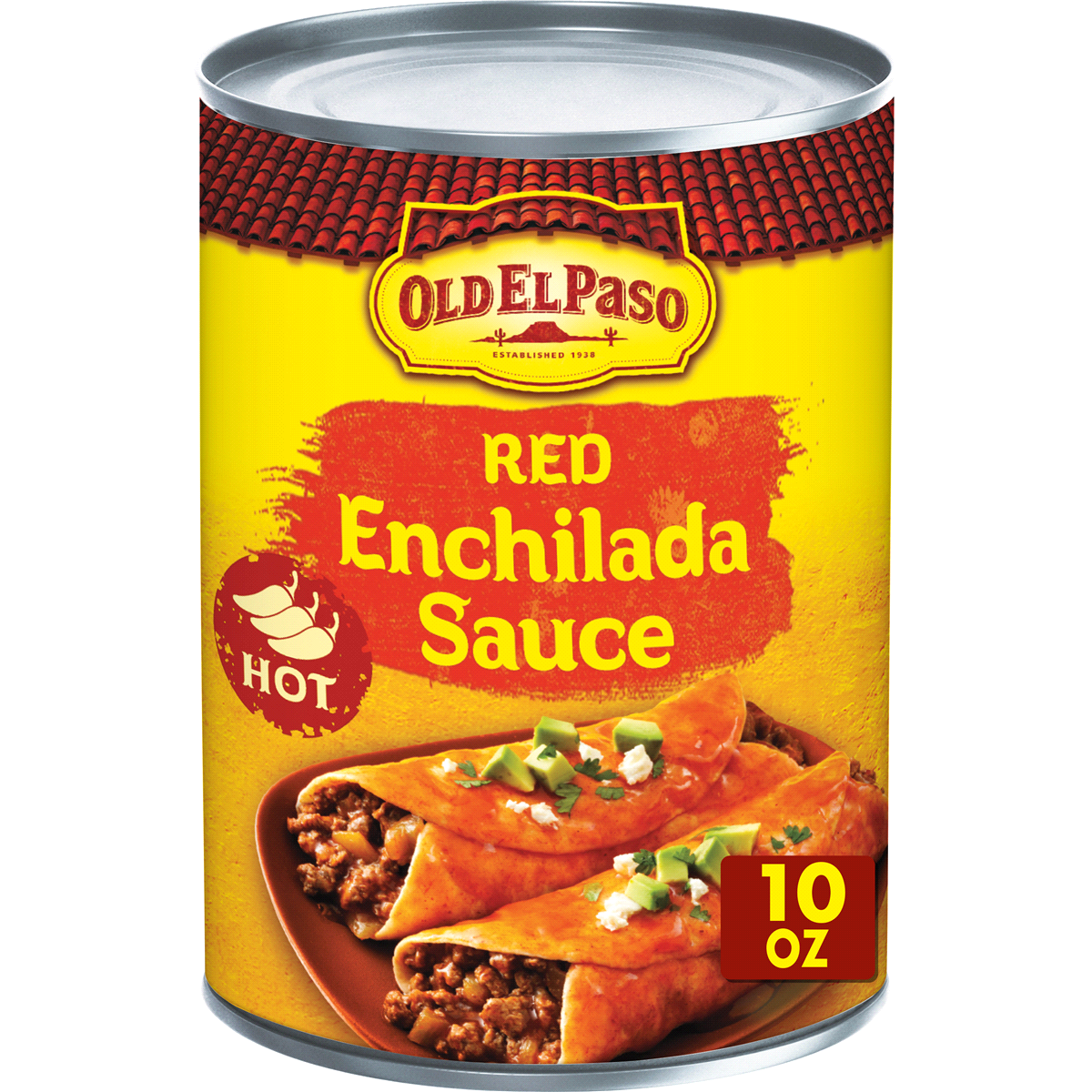 slide 1 of 1, Old El Paso Hot Red Enchilada Sauce, 10 oz