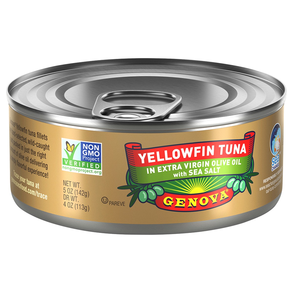 slide 4 of 5, Genova Premium Yellowfin Tuna in Extra Virgin Olive Oil 5 oz, 5 oz