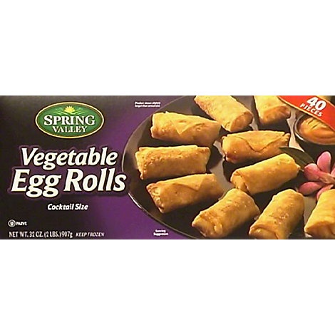slide 1 of 1, Spring Valley Vegetabl Egg Roll, 40 ct