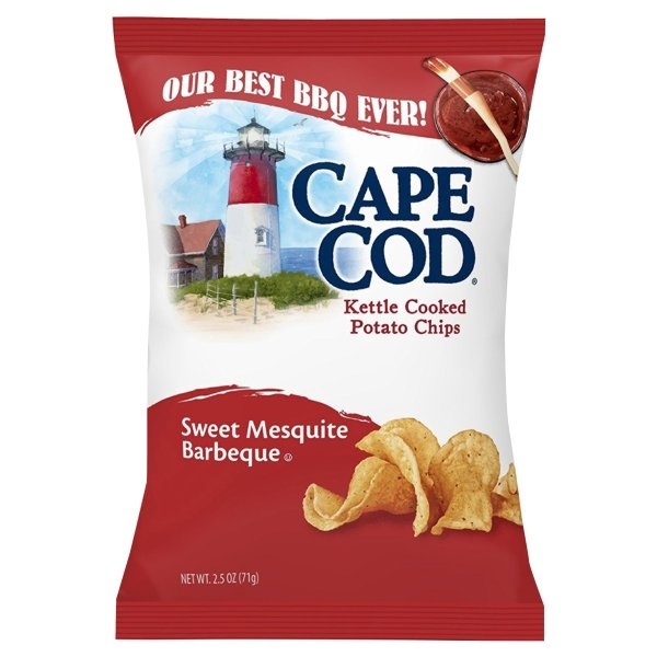 slide 1 of 1, Cape Cod Sweet Mesquite Barbecue Kettle Cooked Potato Chips, 2.5 oz