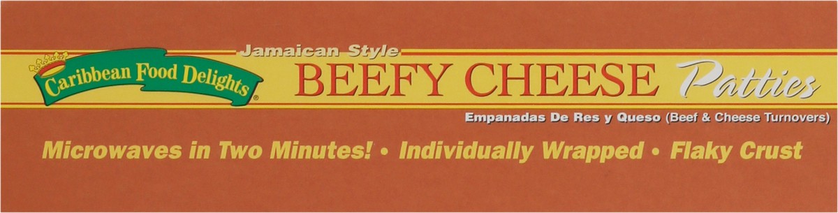 slide 9 of 17, Caribbean Food Delights Jamaican Style Beefy Cheese Patties 2 ea, 10 oz