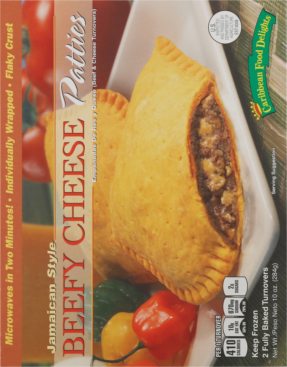 slide 13 of 17, Caribbean Food Delights Jamaican Style Beefy Cheese Patties 2 ea, 10 oz