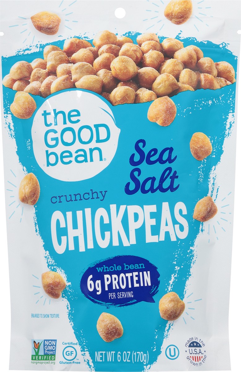 slide 6 of 13, The Good Bean Crunchy Sea Salt Chickpeas 6 oz, 6 oz