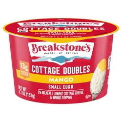 Breakstone's Cottage Doubles Lowfat Cottage Cheese & Mango Topping with 2% Milkfat, 4.7 oz Cup