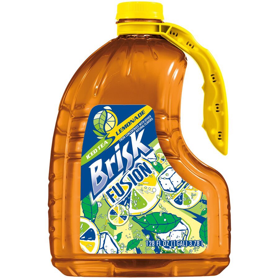 slide 1 of 4, Brisk Fusion Lemonade Iced Tea 1 Gallon Plastic Jug - 1 gal, 1 gal