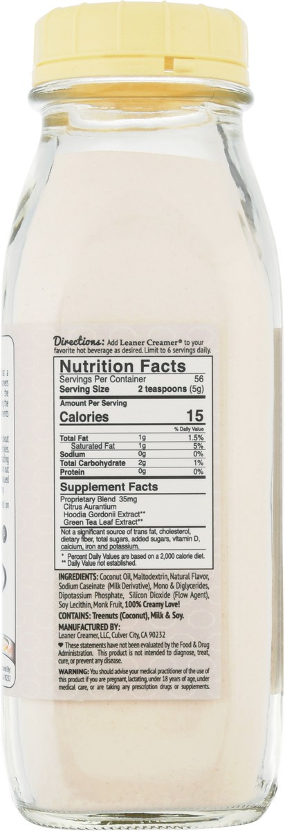 slide 6 of 9, Leaner Creamer Original Coconut Oil Creamer - 280 g, 9.87 oz