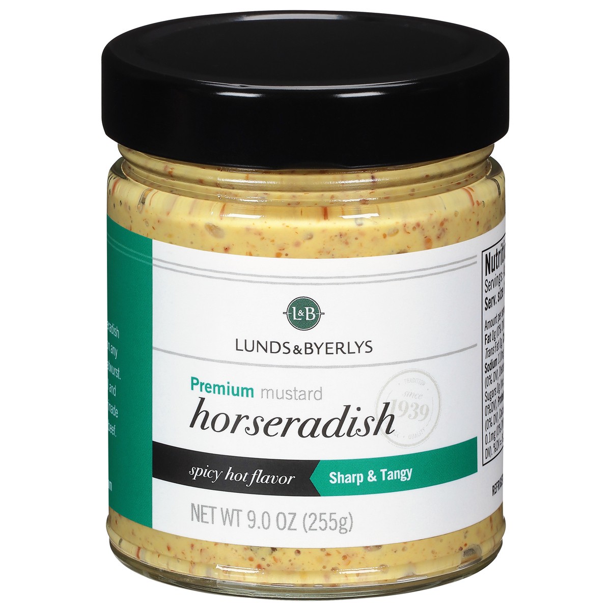 slide 1 of 9, Lunds & Byerlys Horseradish Premium Mustard 9.0 oz, 9 oz