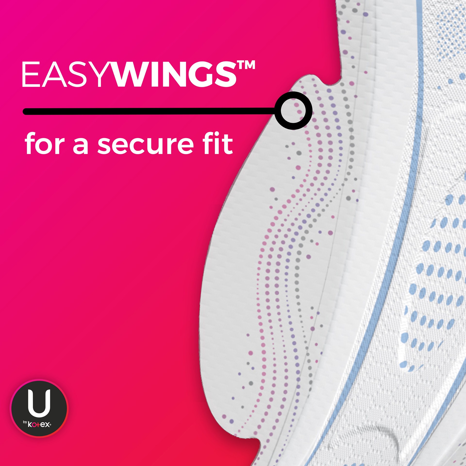 slide 4 of 5, U by Kotex Clean Wear Regular Ultra Thin Pads with Wings 16 ea, 16 ct