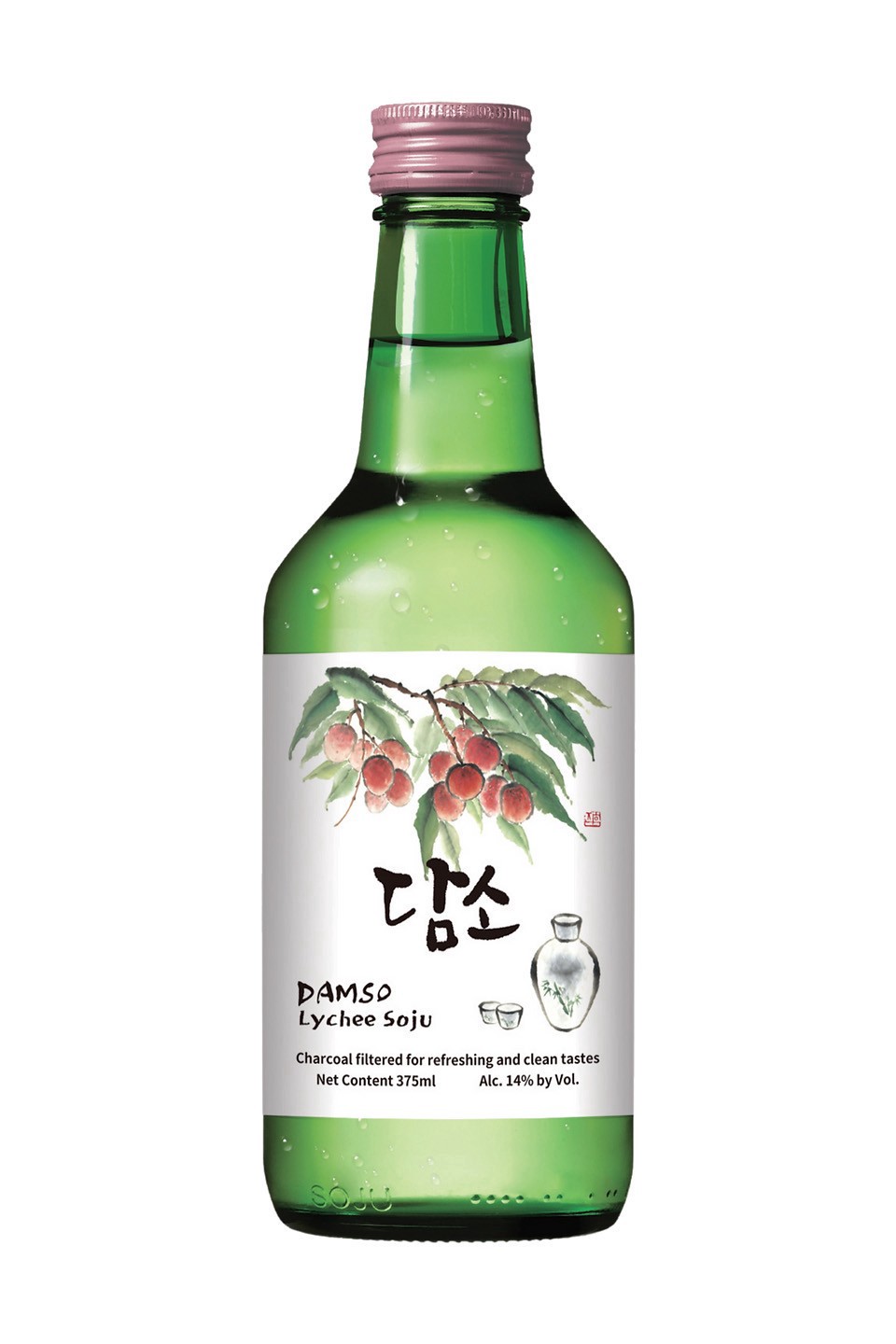 slide 1 of 1, Damso Lychee Soju, 375 ml