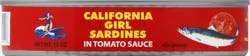 CALIFORNIA GIRL - GROCERY Sardines In Tomato Sauce (Can)