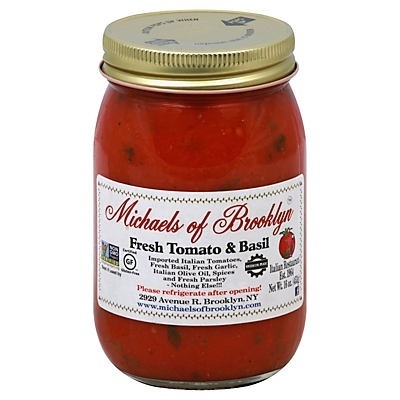 slide 1 of 1, Michael's of Brooklyn Fresh Tomato & Basil Sauce, 16 oz
