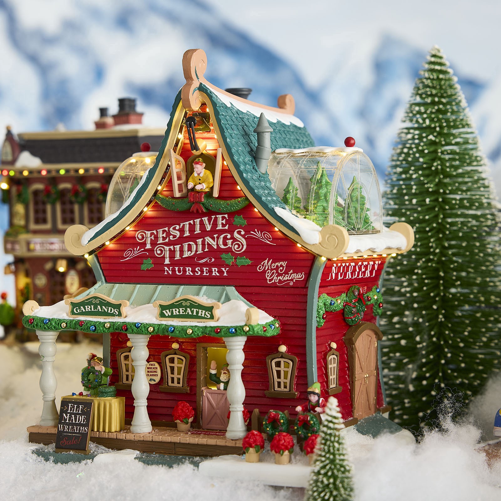 slide 2 of 7, Lemax Santa's Wonderland Festive Tidings Nursery, 8.66 in x 8.27 in x 6.3 in