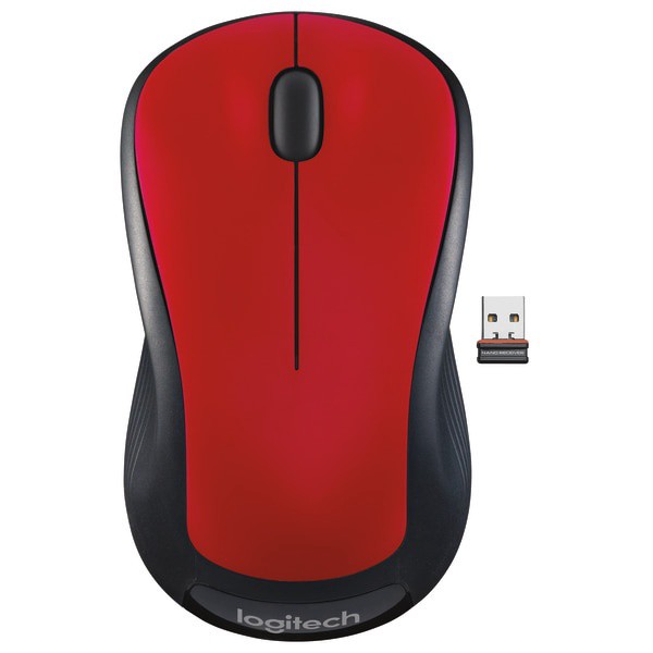 slide 1 of 4, Logitech M310 Wireless Optical Mouse, Red, 1 ct