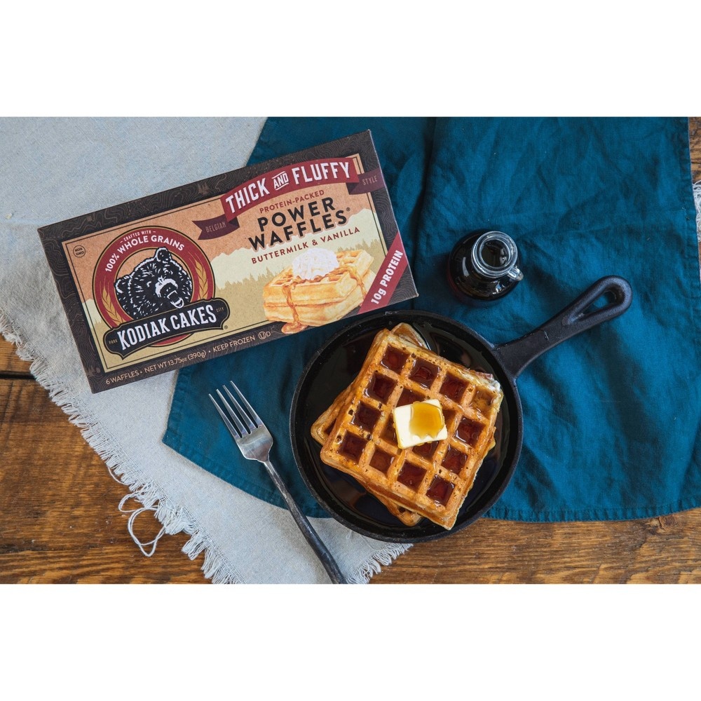 Kodiak Cakes Buttermilk Vanilla Thick And Fluffy Waffles 6 ct; 14.82 oz Shipt
