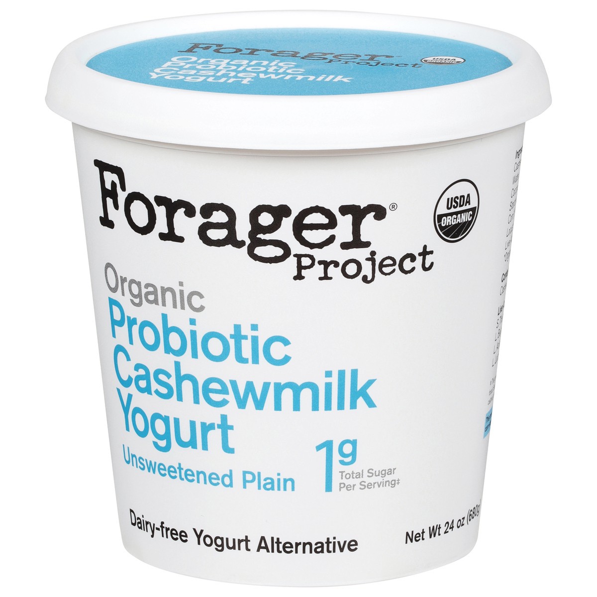 slide 13 of 14, Forager Project Dairy-Free Organic Unsweetened Plain Cashewmilk Yogurt 24 oz, 24 fl oz