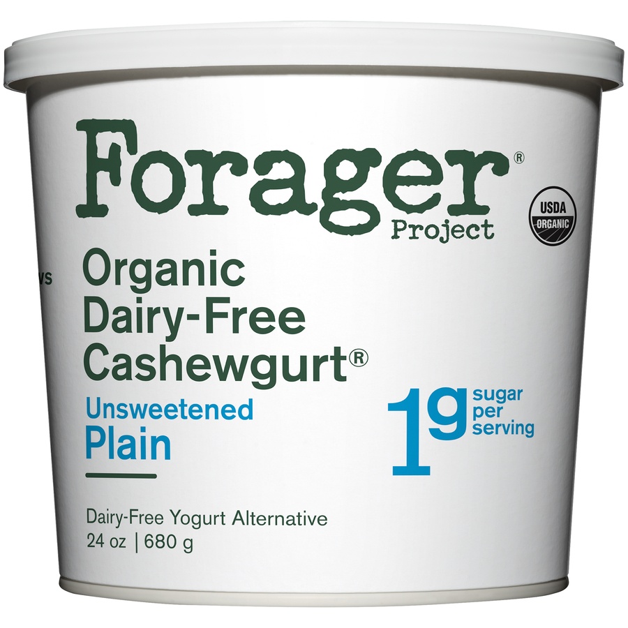 slide 1 of 4, Forager Project Organic Unsweetened Plain Cashew Yogurt, 24 fl oz