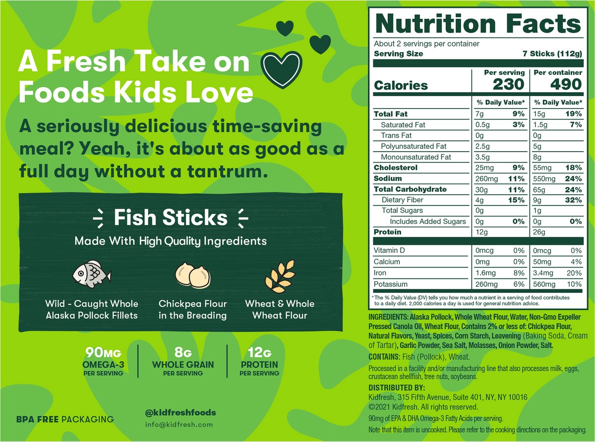 slide 3 of 3, Kidfresh Frozen Fish Sticks - 8.45oz, 8.45 oz
