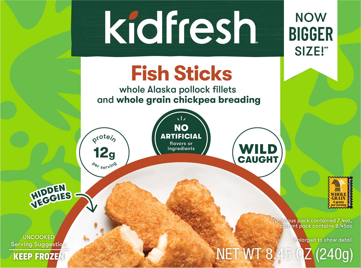 slide 2 of 3, Kidfresh Frozen Fish Sticks - 8.45oz, 8.45 oz