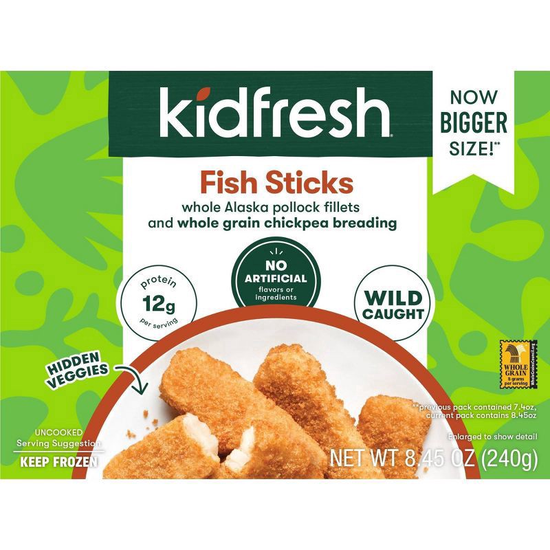 slide 1 of 3, Kidfresh Frozen Fish Sticks - 8.45oz, 8.45 oz