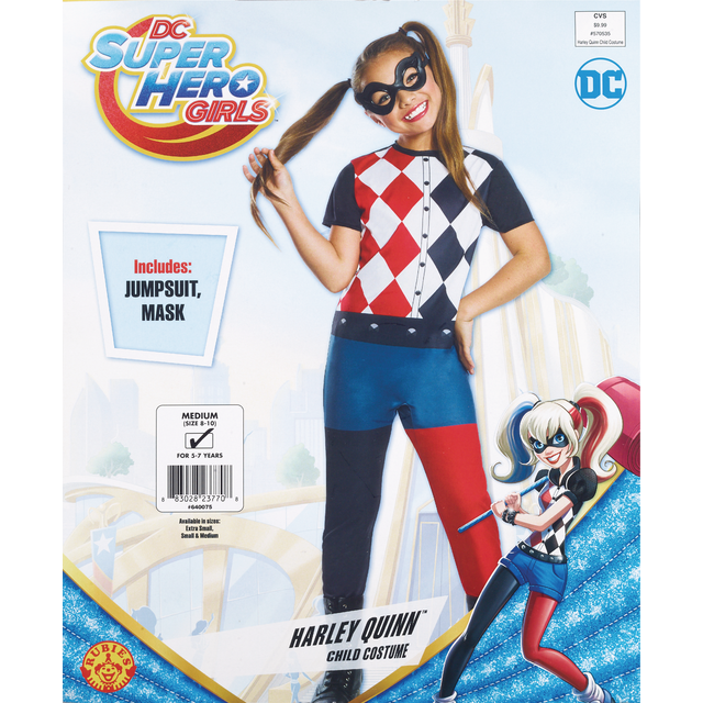 slide 1 of 1, Rubie's Costume Rubies Costume Co. Kids Marly Quin Costume, 1 ct