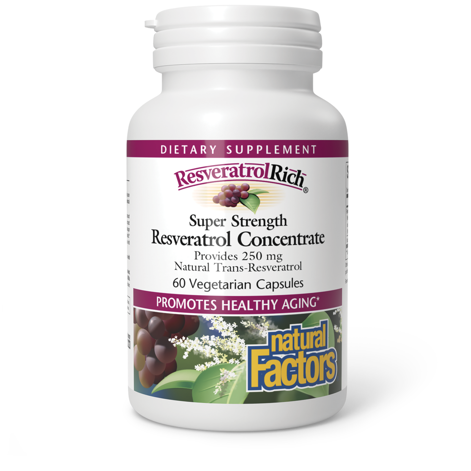 slide 1 of 2, Natural Factors Resveratrol Concentrate Dietary Supplement, 1 ct