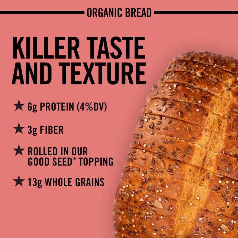 slide 15 of 15, Dave's Killer Bread Supreme Sourdough, Organic Seeded Sourdough Bread, 25 oz Loaf, 25 oz
