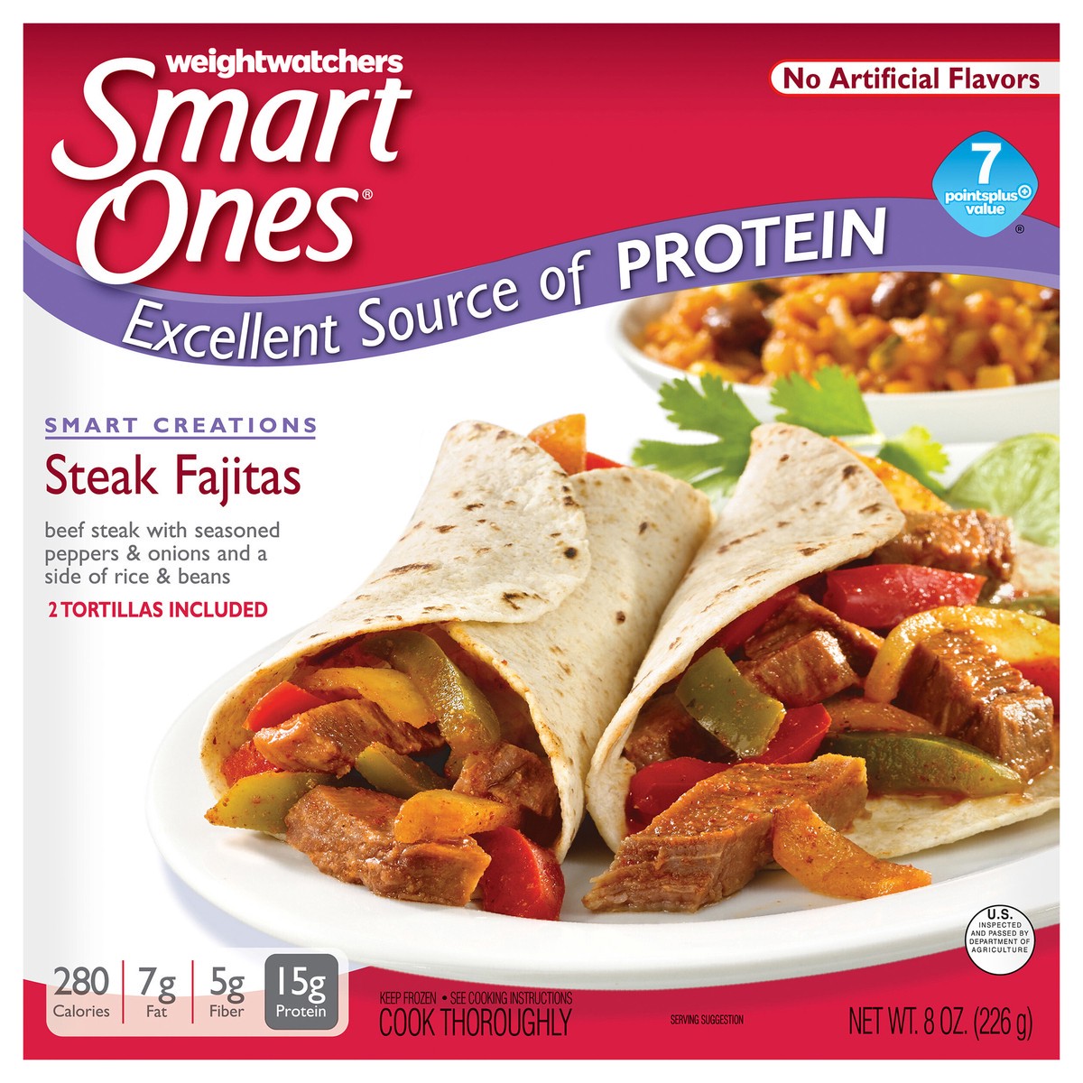 slide 7 of 11, Smart Ones Weight Watchers Smart Ones(r) Smart Creations Steak Fajitas 8 oz. Box, 8 oz