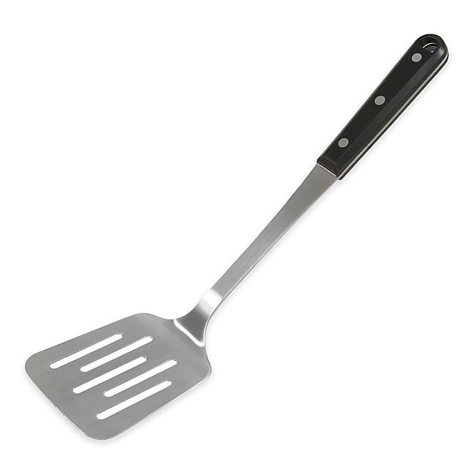 slide 1 of 1, Craft Kitchen CraftKitchen Heavy Duty Stainless Steel Slotted Turner - Black/Silver, 13.5 in