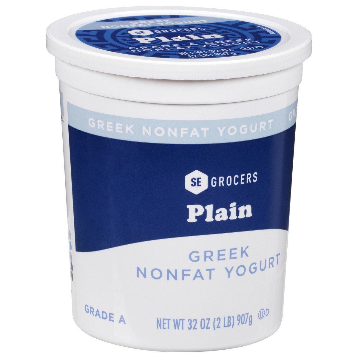 slide 4 of 11, SE Grocers Non Fat Plain Greek Yogurt, 32 oz