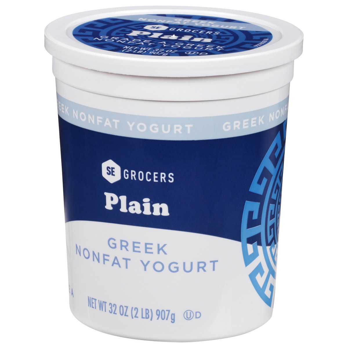 slide 2 of 11, SE Grocers Non Fat Plain Greek Yogurt, 32 oz