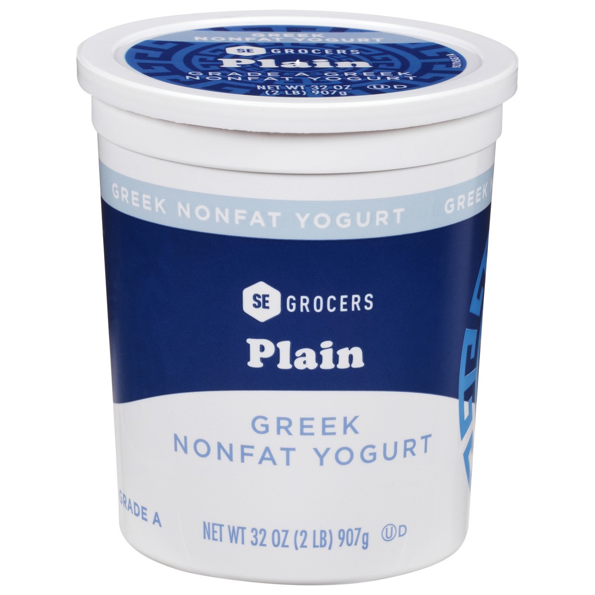 slide 10 of 11, SE Grocers Non Fat Plain Greek Yogurt, 32 oz