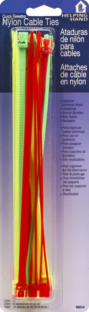 slide 2 of 7, Helping Hand Cables Ties, 1 ct
