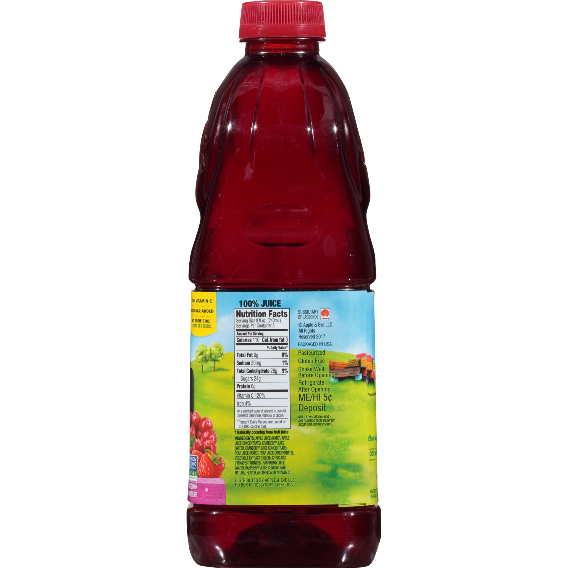 Apple & Eve 100% Juice Cranberry Raspberry 64 fl oz | Shipt